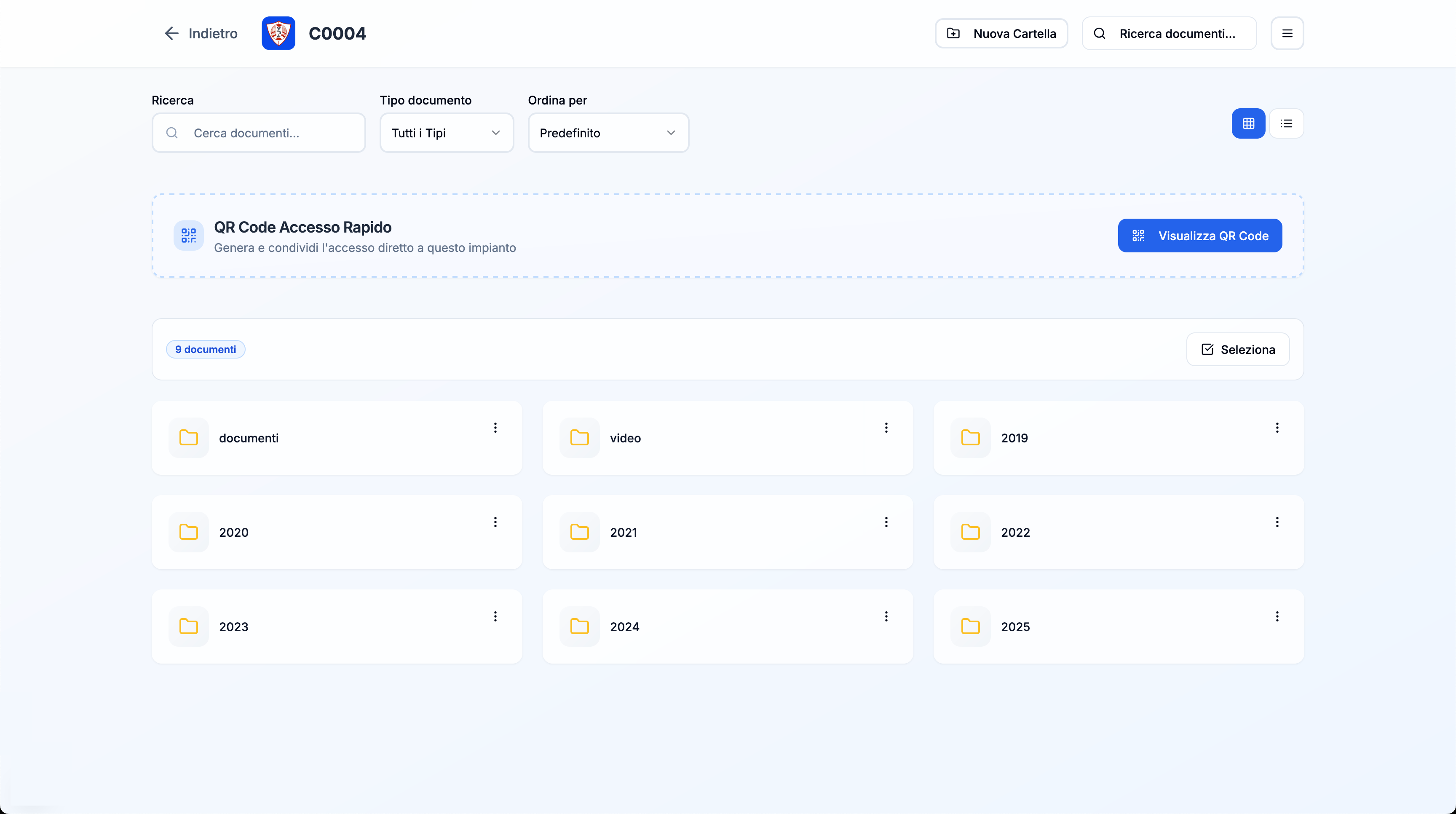 Interfaccia documenti VDA Drive
