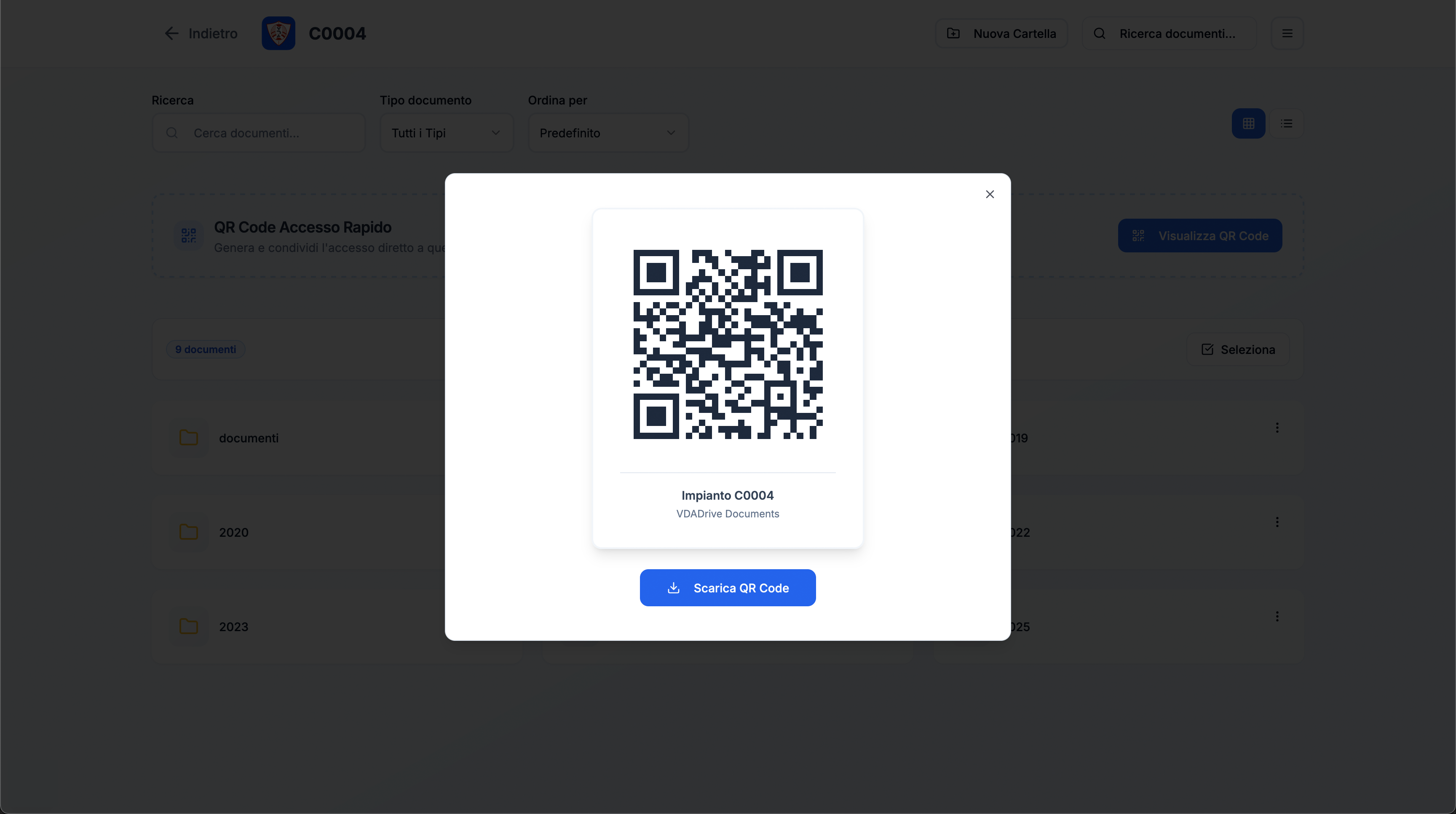 Generazione QR Code VDA Drive